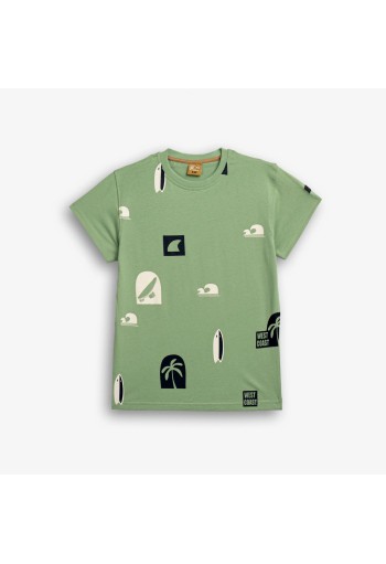 FUNKY Μπλούζα Κοντό Μανίκι Surf 126-105112-1 GRASS ALLOVER 