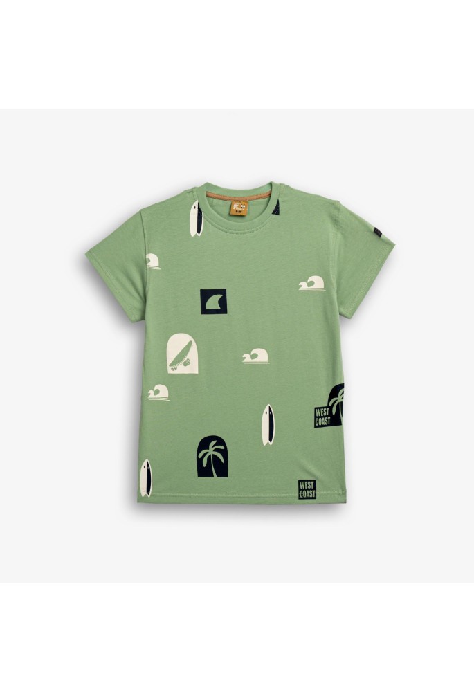 FUNKY Μπλούζα Κοντό Μανίκι Surf 126-105112-1 GRASS ALLOVER FUNKY Μπλούζα Κοντό Μανίκι Surf 126-105112-1 GRASS ALLOVER