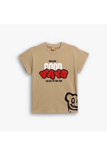 FUNKY Μπλούζα Κοντό Μανίκι Good Ways 126-105116-1 OXFORD TAN