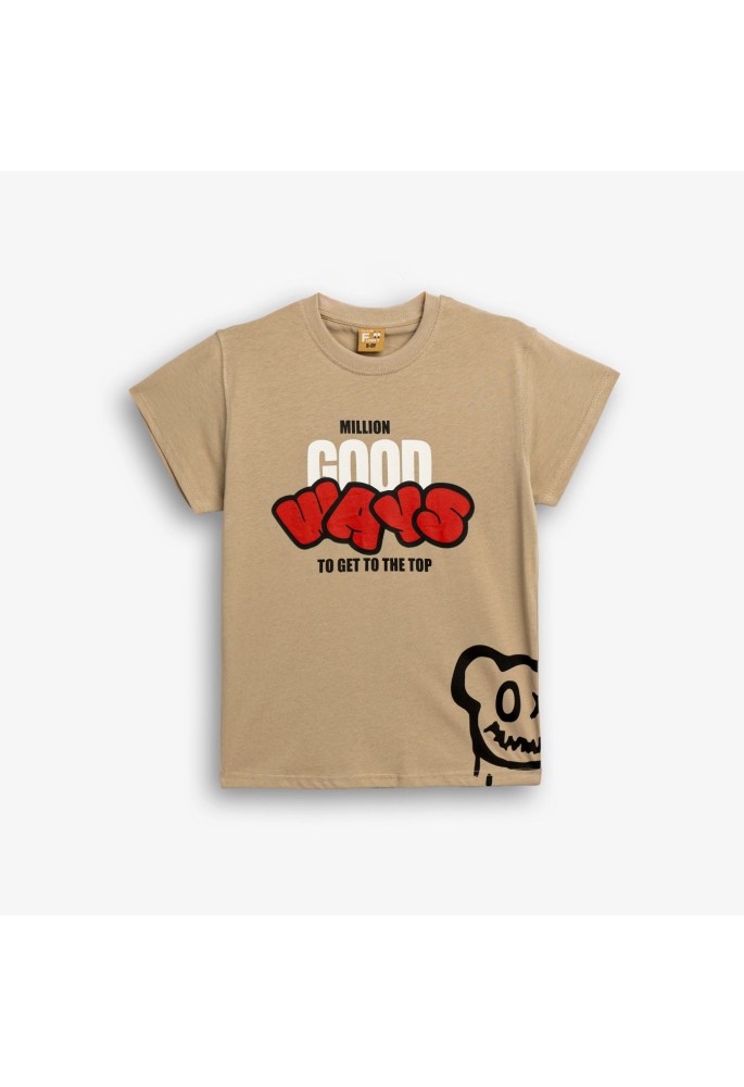 FUNKY Μπλούζα Κοντό Μανίκι Good Ways 126-105116-1 OXFORD TAN