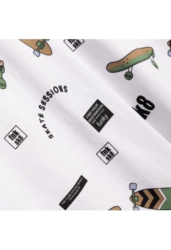 FUNKY Μπλούζα Κοντό Μανίκι SK8 126-105123-1 WHITE