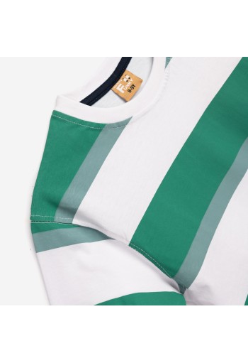 FUNKY Μπλούζα Κοντό Μανίκι Ριγέ 126-105127-1 WHITE STRIPE 