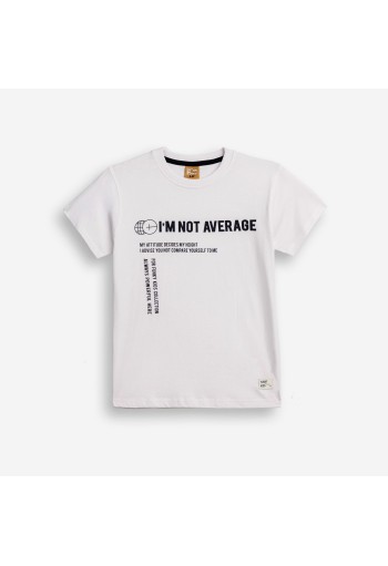 FUNKY Μπλούζα I m Not Average 126-105129-1 WHITE