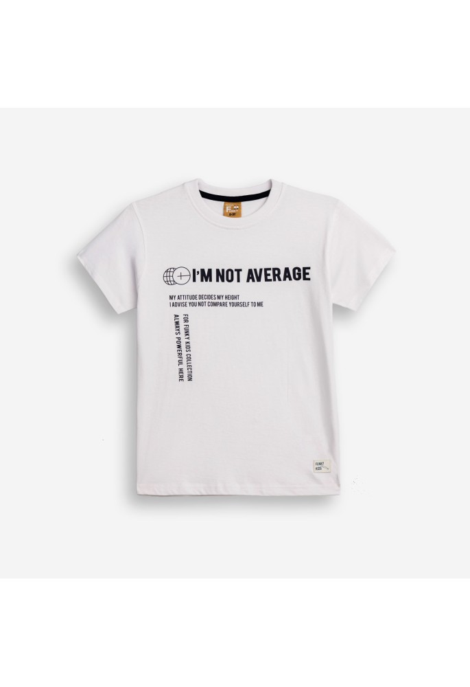 FUNKY Μπλούζα I m Not Average 126-105129-1 WHITE FUNKY Μπλούζα I m Not Average 126-105129-1 WHITE