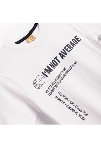 FUNKY Μπλούζα I m Not Average 126-105129-1 WHITE