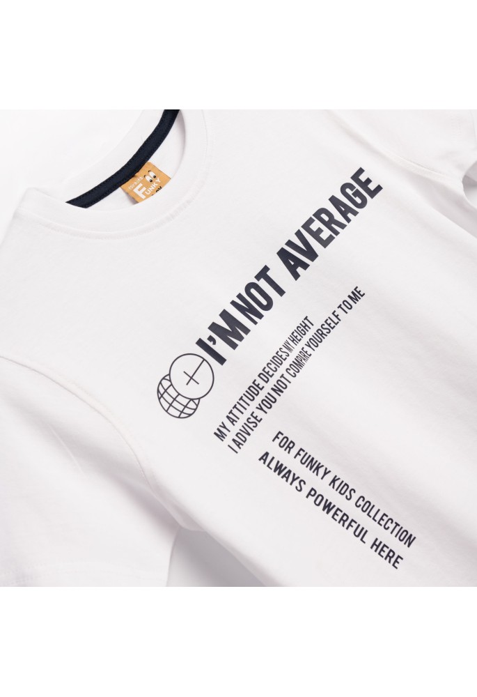 FUNKY Μπλούζα I m Not Average 126-105129-1 WHITE FUNKY Μπλούζα I m Not Average 126-105129-1 WHITE
