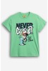 FUNKY Μπλούζα με Κοντό Μανίκι "Never Give Up" 126-105133-1 Πράσινο FUNKY Μπλούζα με Κοντό Μανίκι "Never Give Up" 126-105133-1 Πράσινο