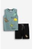 FUNKY Σετ Αμάνικη Μπλούζα και Βερμούδα "Wild Creatures" 126-301403-2 Storm Blue/Μαύρο FUNKY Σετ Αμάνικη Μπλούζα και Βερμούδα "Wild Creatures" 126-301403-2 Storm Blue/Μαύρο