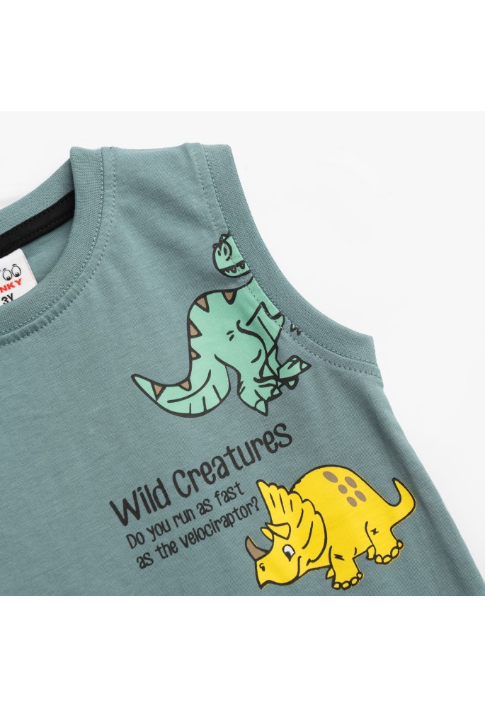 FUNKY Σετ Αμάνικη Μπλούζα και Βερμούδα "Wild Creatures" 126-301403-2 Storm Blue/Μαύρο FUNKY Σετ Αμάνικη Μπλούζα και Βερμούδα "Wild Creatures" 126-301403-2 Storm Blue/Μαύρο
