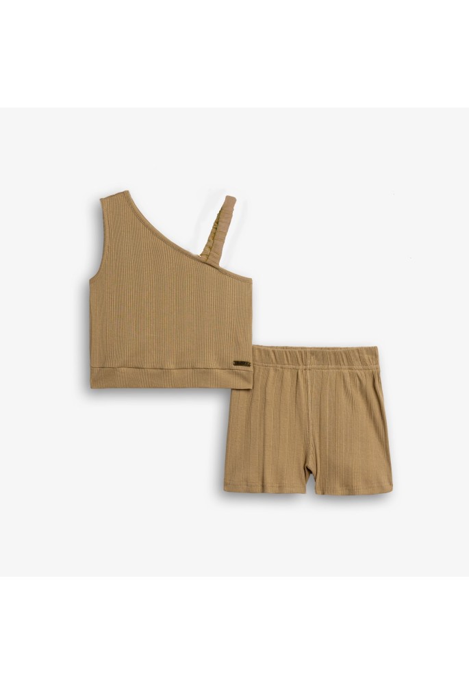 Funky Σετ Μπλούζα και Σορτς Ριπ 126-524117-2 Mocha-Mocha Funky Σετ Μπλούζα και Σορτς Ριπ 126-524117-2 Mocha-Mocha