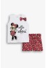 FUNKY Σετ Τοπ και Σορτς "Minnie" 126-724101-2 Λευκό/Φλαμίγκο FUNKY Σετ Τοπ και Σορτς "Minnie" 126-724101-2 Λευκό/Φλαμίγκο