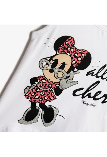 FUNKY Σετ Τοπ και Σορτς "Minnie" 126-724101-2 Λευκό/Φλαμίγκο FUNKY Σετ Τοπ και Σορτς "Minnie" 126-724101-2 Λευκό/Φλαμίγκο