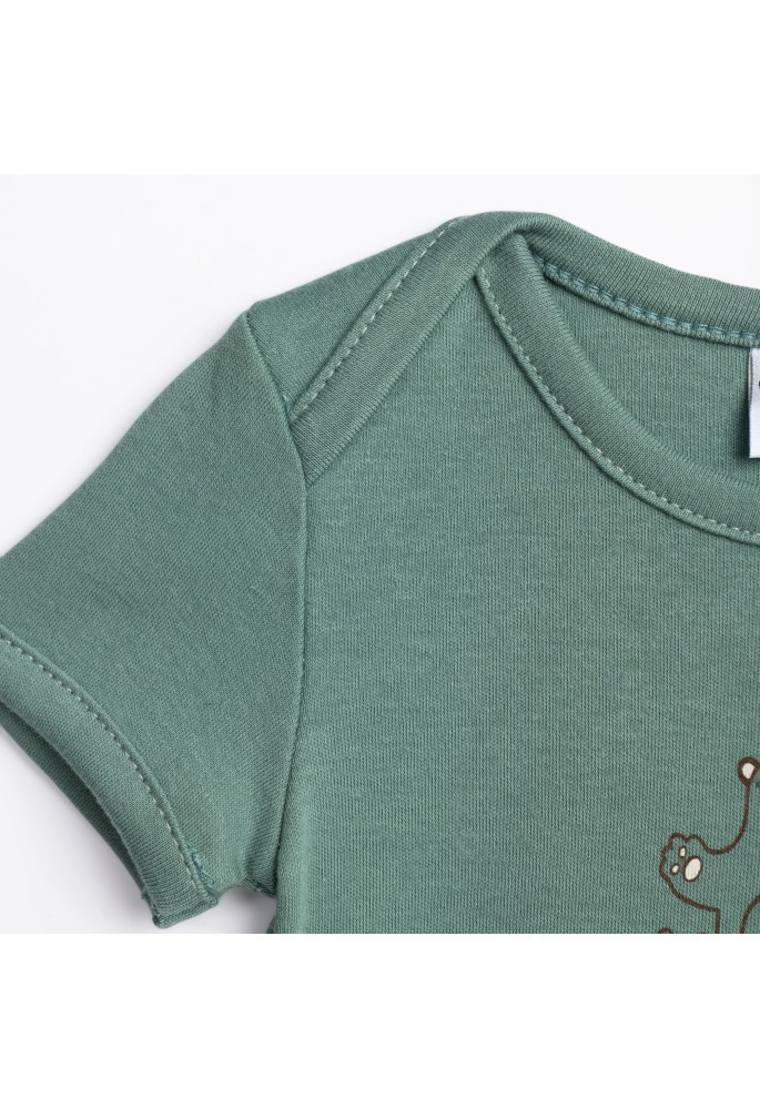 FUNKY Σετ 2 Τεμάχια Kορμάκια Animal 226-050112-1 Allover Teal 