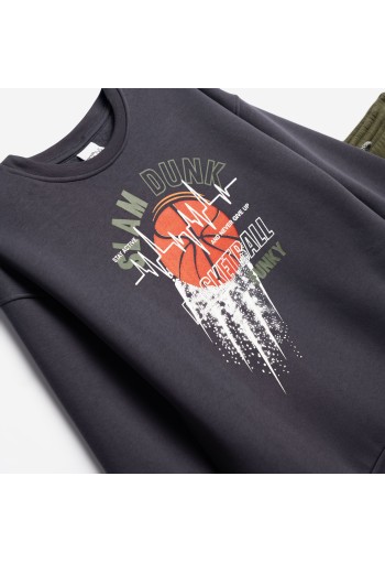 Funky Σετ Φόρμα Φούτερ Basketball 226-117121-1 Ανθρακί