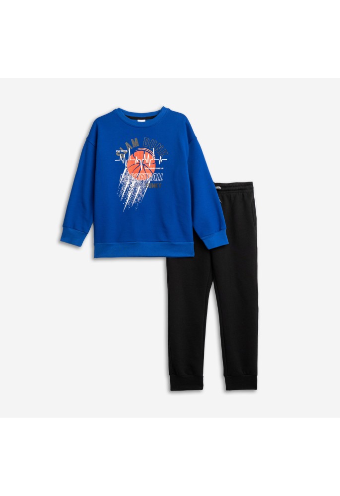 Funky Σετ Φόρμα Φούτερ Basketball 226-117121-2 Royal-Black Funky Σετ Φόρμα Φούτερ Basketball 226-117121-2 Royal-Black