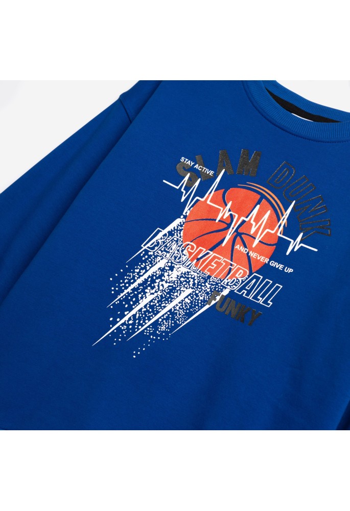 Funky Σετ Φόρμα Φούτερ Basketball 226-117121-2 Royal-Black Funky Σετ Φόρμα Φούτερ Basketball 226-117121-2 Royal-Black