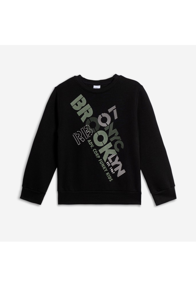 FUNKY Φούτερ ''Brooklyn'' 226-192105-1 Μαύρο FUNKY Φούτερ ''Brooklyn'' 226-192105-1 Μαύρο
