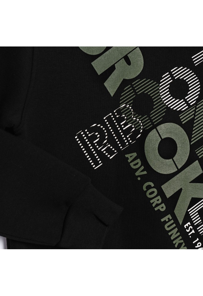 FUNKY Φούτερ ''Brooklyn'' 226-192105-1 Μαύρο FUNKY Φούτερ ''Brooklyn'' 226-192105-1 Μαύρο