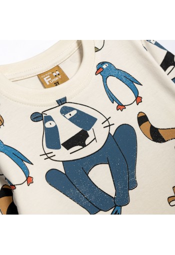 FUNKY Μπλούζα Εποχιακή Animals 226-306118-1 Ecru Allover