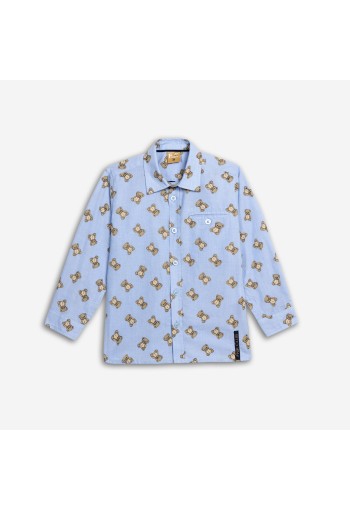FUNKY Πουκάμισο BEAR 226-308108-1 Ciel Allover