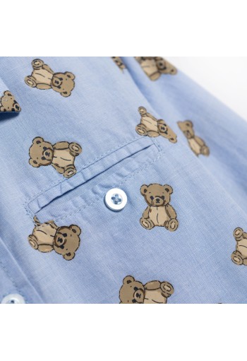 FUNKY Πουκάμισο BEAR 226-308108-1 Ciel Allover FUNKY Πουκάμισο BEAR 226-308108-1 Ciel Allover