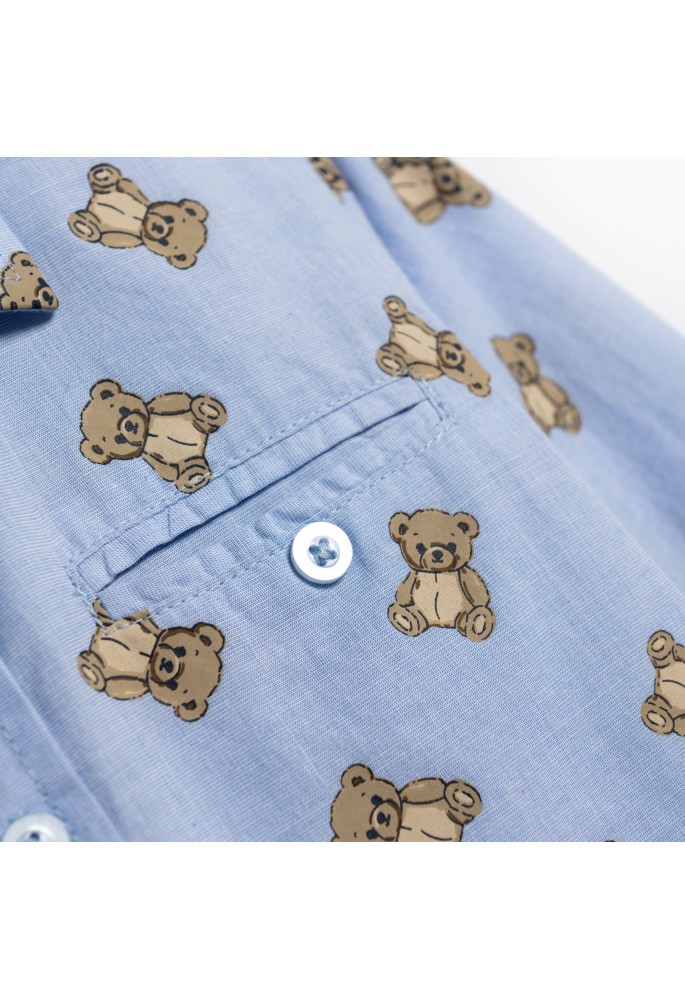 FUNKY Πουκάμισο BEAR 226-308108-1 Ciel Allover FUNKY Πουκάμισο BEAR 226-308108-1 Ciel Allover