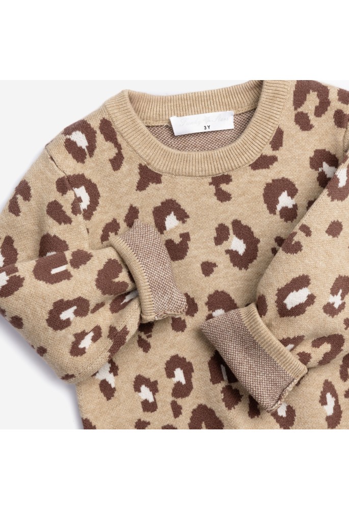 FUNKY Σετ Πλεκτό Animal Print Μπλούζα και Παντελόνι 226-723107-1 Leopard FUNKY Σετ Πλεκτό Animal Print Μπλούζα και Παντελόνι 226-723107-1 Leopard