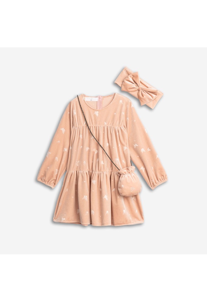 Funky Φόρεμα με ΔΩΡΟ Κορδέλα και Τσαντάκι 226-729112-1 Pink Funky Φόρεμα με ΔΩΡΟ Κορδέλα και Τσαντάκι 226-729112-1 Pink