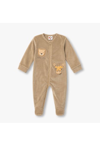 FUNKY Φορμάκι Ολόσωμο Βελουτέ "Little Lion" 227-050129-1 Μπεζ Μελανζέ