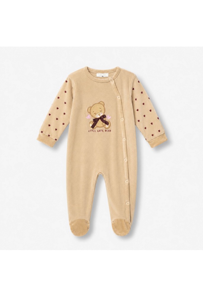 FUNKY Φορμάκι Ολόσωμο Βελουτέ "Little Cute Bear" 227-060138-1 Μπεζ FUNKY Φορμάκι Ολόσωμο Βελουτέ "Little Cute Bear" 227-060138-1 Μπεζ