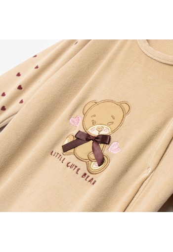 FUNKY Φορμάκι Ολόσωμο Βελουτέ "Little Cute Bear" 227-060138-1 Μπεζ FUNKY Φορμάκι Ολόσωμο Βελουτέ "Little Cute Bear" 227-060138-1 Μπεζ