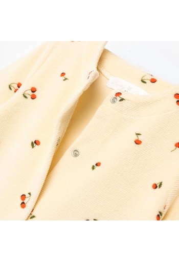 FUNKY Φορμάκι Ολόσωμο Βελουτέ "Cherries" 227-060148-1 Μπεζ