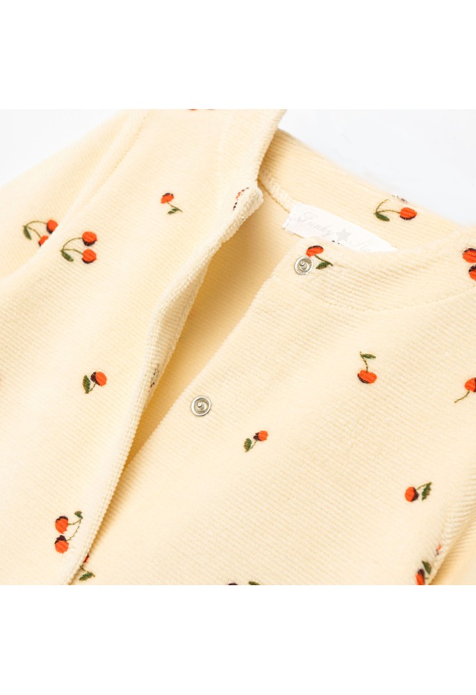 FUNKY Φορμάκι Ολόσωμο Βελουτέ "Cherries" 227-060148-1 Μπεζ FUNKY Φορμάκι Ολόσωμο Βελουτέ "Cherries" 227-060148-1 Μπεζ