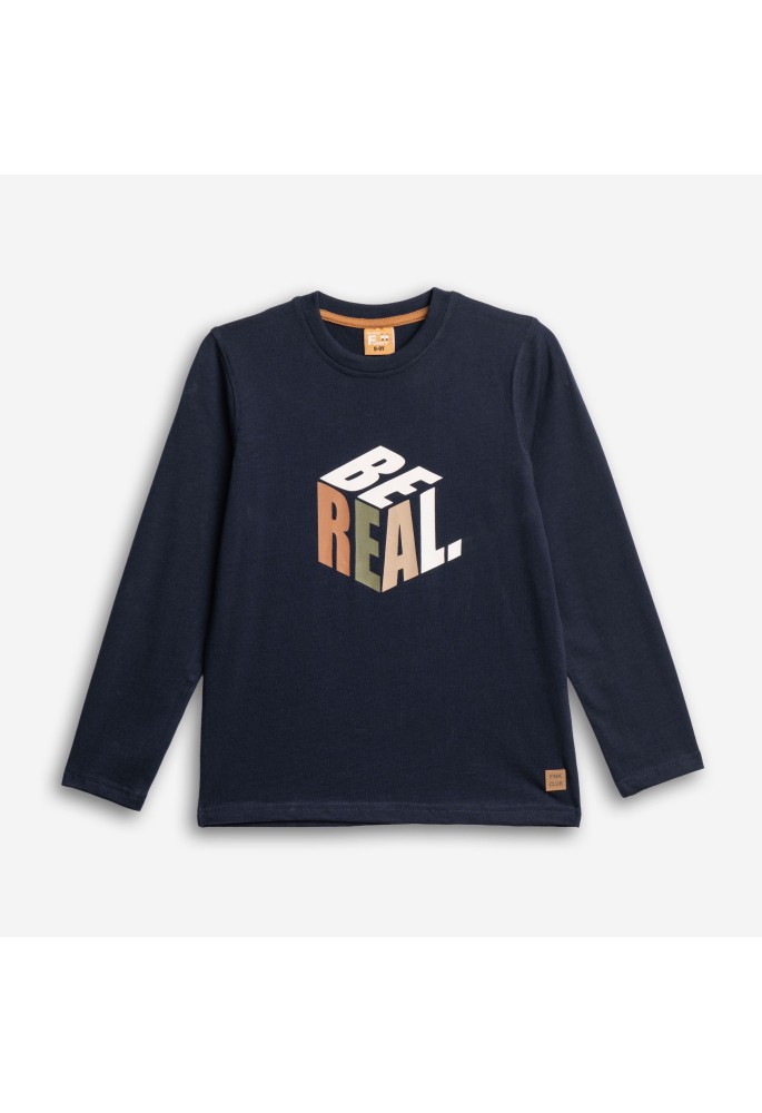 FUNKY Μπλούζα με Μακρύ Μανίκι "Be Real" 227-106100-1 Μπλε FUNKY Μπλούζα με Μακρύ Μανίκι "Be Real" 227-106100-1 Μπλε