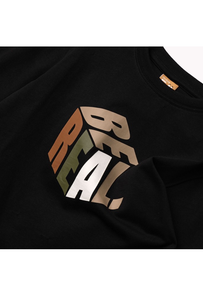 FUNKY Μπλούζα με Μακρύ Μανίκι "Be Real" 227-106100-3 Μαύρο FUNKY Μπλούζα με Μακρύ Μανίκι "Be Real" 227-106100-3 Μαύρο