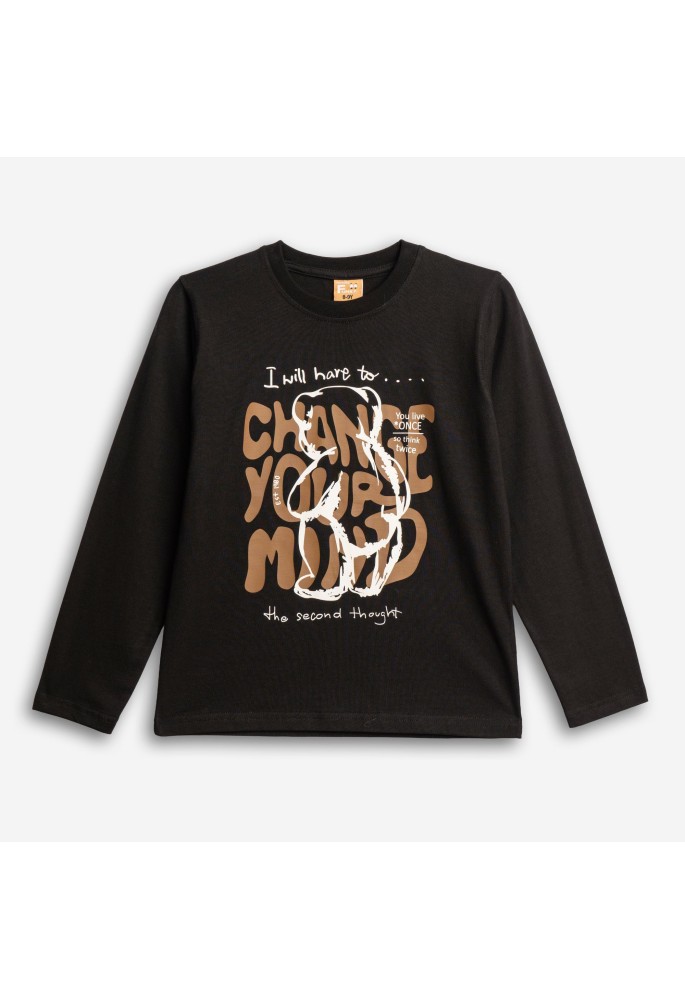 FUNKY Μπλούζα Μακρυμάνικη "Change Your Mind" 227-106103-1 Μαύρο FUNKY Μπλούζα Μακρυμάνικη "Change Your Mind" 227-106103-1 Μαύρο