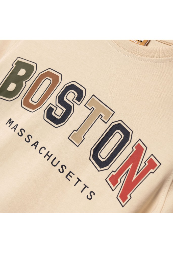 FUNKY Μπλούζα με Μακρύ Μανίκι "Boston" 227-106120-1 Παγόβουνο