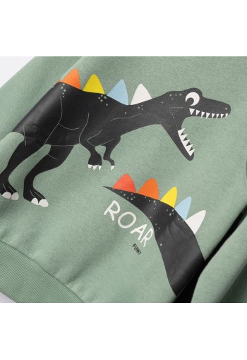 FUNKY Σετ Μπλούζα Φούτερ και Παντελόνι Φόρμας "Roar" 227-317104-2 Χλόη/Μαύρο FUNKY Σετ Μπλούζα Φούτερ και Παντελόνι Φόρμας "Roar" 227-317104-2 Χλόη/Μαύρο