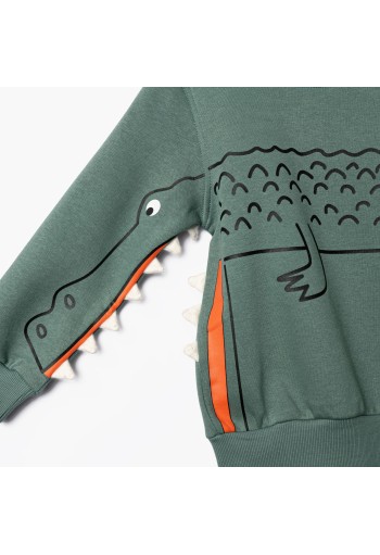 FUNKY Σετ Μπλούζα Φούτερ και Παντελόνι Φόρμας "Crocodile" 227-317142-1 Green Mountain/Μαύρο FUNKY Σετ Μπλούζα Φούτερ και Παντελόνι Φόρμας "Crocodile" 227-317142-1 Green Mountain/Μαύρο