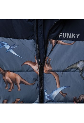 FUNKY Μπουφάν με Κουκούλα και Τύπωμα "Δεινόσαυρος¨227-318114-1 Μπλε FUNKY Μπουφάν με Κουκούλα και Τύπωμα "Δεινόσαυρος¨227-318114-1 Μπλε
