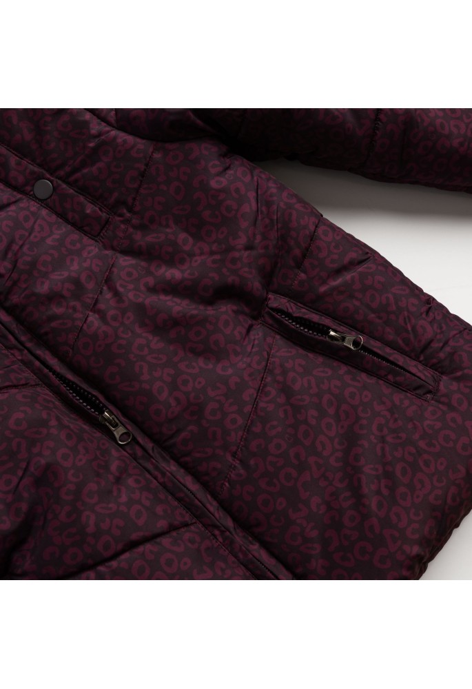 FUNKY Μπουφάν με Κουκούλα με Animal Print 227-518110-1 Μωβ FUNKY Μπουφάν με Κουκούλα με Animal Print 227-518110-1 Μωβ