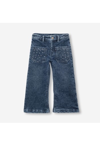 FUNKY Παντελόνι Τζιν με Τσέπες με Strass 227-712100-1 Μπλε