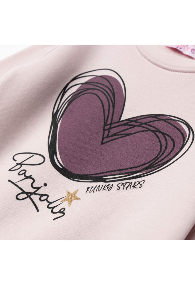 FUNKY Σετ Μπλούζα Φούτερ και Παντελόνι Φόρμας "Purple Heart" 227-717110-2 Light Pink-Rotted Apple FUNKY Σετ Μπλούζα Φούτερ και Παντελόνι Φόρμας "Purple Heart" 227-717110-2 Light Pink-Rotted Apple