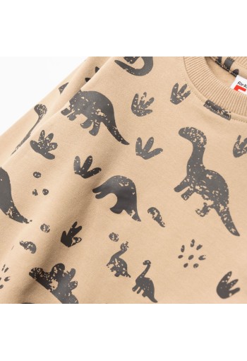 FUNKY Σετ Μπλούζα Φούτερ και Παντελόνι Φόρμας "Dinosaurs" 227-817129-1 Σκούρο Μπεζ FUNKY Σετ Μπλούζα Φούτερ και Παντελόνι Φόρμας "Dinosaurs" 227-817129-1 Σκούρο Μπεζ