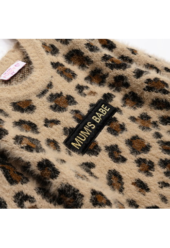 FUNKY Πουλόβερ Animal Print Mum’s Babe 226-710106-1 Λεοπάρ 