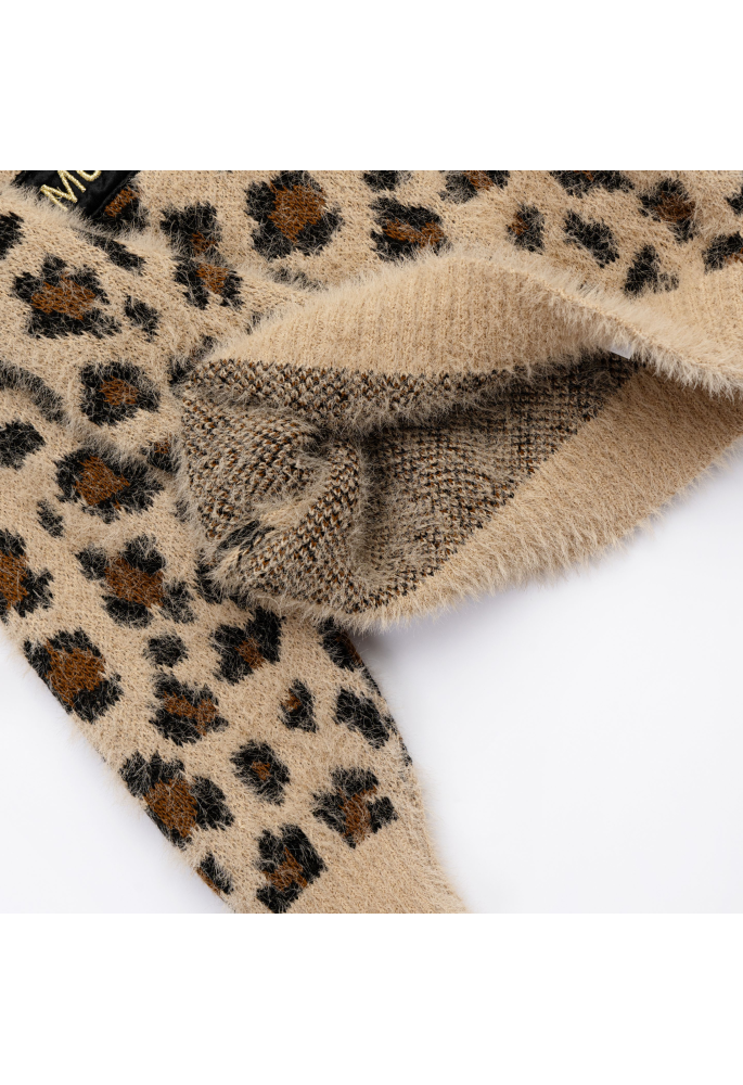 FUNKY Πουλόβερ Animal Print Mum’s Babe 226-710106-1 Λεοπάρ FUNKY Πουλόβερ Animal Print Mum’s Babe 226-710106-1 Λεοπάρ