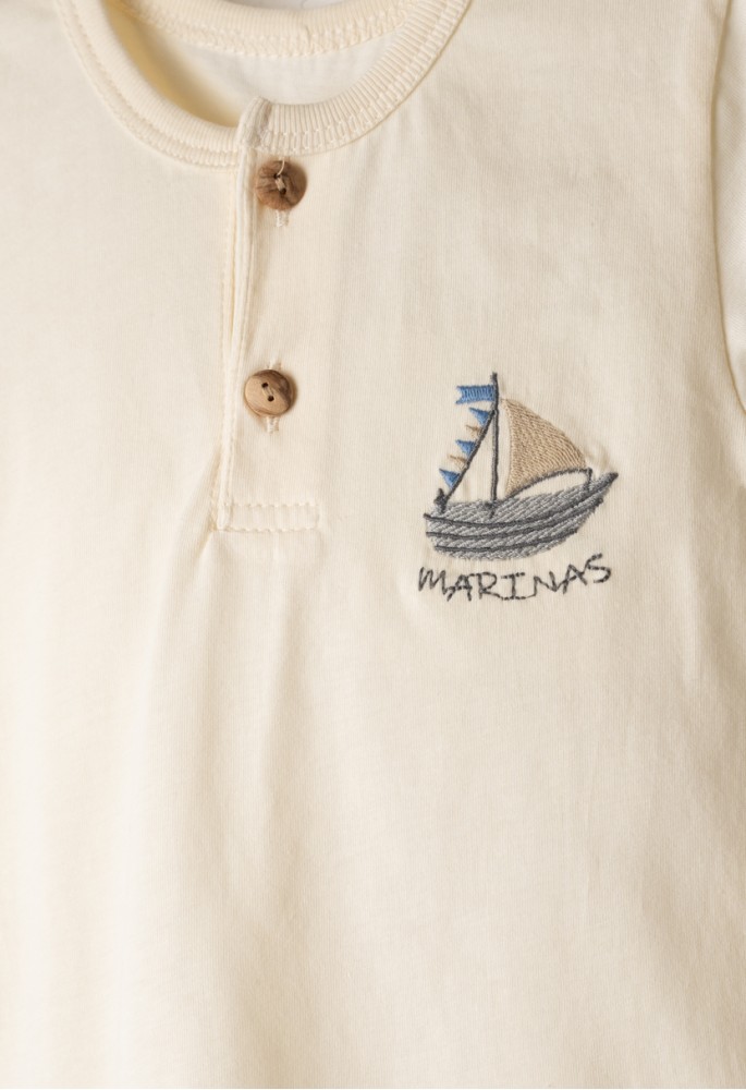 HASHTAG Σετ 3 Τμχ Μπλούζα-Σορτς-Καπέλο "Marinas" 266602 Μπεζ Γκρι HASHTAG Σετ 3 Τμχ Μπλούζα-Σορτς-Καπέλο "Marinas" 266602 Μπεζ Γκρι