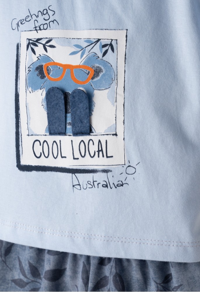 HASHTAG Σετ 3 Τμχ Μπλούζα-Σορτς-Καπέλο "Cool Local" 266606 Γαλάζιο HASHTAG Σετ 3 Τμχ Μπλούζα-Σορτς-Καπέλο "Cool Local" 266606 Γαλάζιο