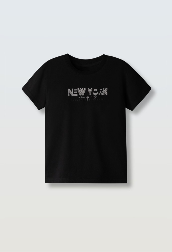 Hashtag Μπλούζα Κοντό Μανίκι New York 266703 Μαύρο Hashtag Μπλούζα Κοντό Μανίκι New York 266703 Μαύρο