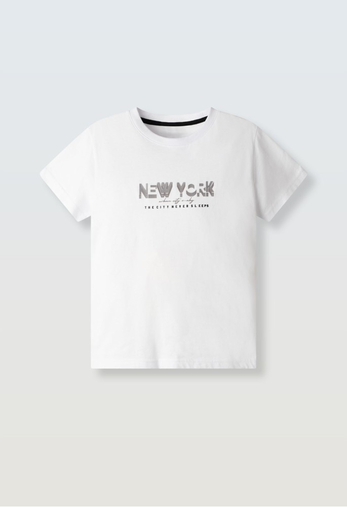 Hashtag Μπλούζα Κοντό Μανίκι New York 266703 Λευκό Hashtag Μπλούζα Κοντό Μανίκι New York 266703 Λευκό